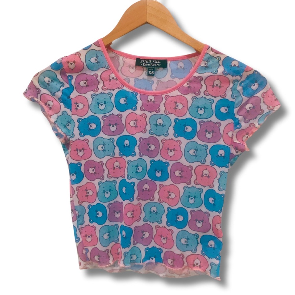 Care Bears X Dolls Kill Mesh Crop Top Size Extra Small (XS)